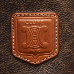 Pre Owned Celine Brown Macadam Canvas Tote Bag