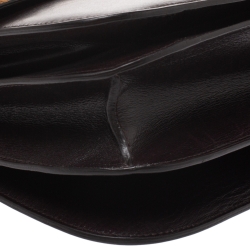 Pre Owned Celine Brown Leopard Print Leather and Calfhair Medium Classic Box Shoulder Bag