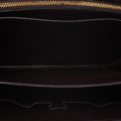 Pre Owned Celine Brown Leopard Print Leather and Calfhair Medium Classic Box Shoulder Bag