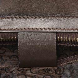 Pre Owned Celine Brown Macadam Canvas Shoulder Bag