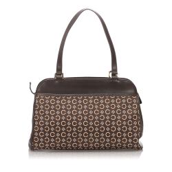 Pre Owned Celine Brown Macadam Canvas Shoulder Bag