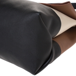 Pre Owned Celine Tri Color Leather All Soft Bag with Pouch