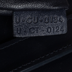 Pre Owned Celine Navy Blue Leather Micro Luggage Tote