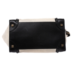 مملوكة مسبقًا Celine Beige/Black Canvas and Leather Mini Luggage Tote