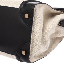 مملوكة مسبقًا Celine Beige/Black Canvas and Leather Mini Luggage Tote