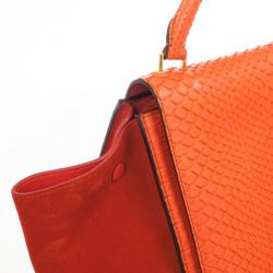 Pre Owned Celine Orange Large Trapeze Exotic Bag