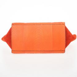 Pre Owned Celine Orange Large Trapeze Exotic Bag