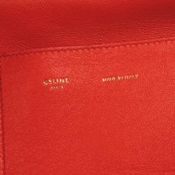 Pre Owned Celine Orange Large Trapeze Exotic Bag