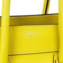 Pre Owned Celine Yellow Citron Mini Luggage Bag