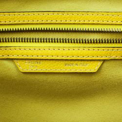 Pre Owned Celine Yellow Citron Mini Luggage Bag