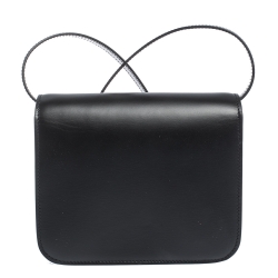 Pre Owned Celine Black Leather Small Classic Box Flap Bag