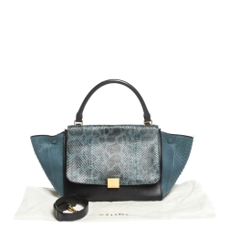 Pre Owned حقيبة سيلين ترابيز جلد أحمر وسويدي متوسطة