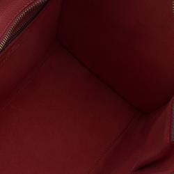 Pre Owned Celine Red  Pomelo Leather Mini Luggage Tote