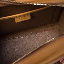 Pre Owned Celine Tri Color Python and Leather Nano Luggage Tote