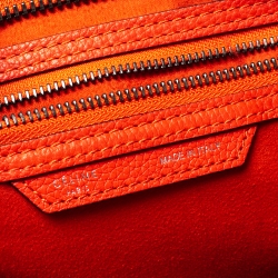 Pre Owned حقيبة يد سيلين ميني لاغيدج جلد برتقالي