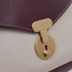 Pre Owned Celine Burgundy Leather Envelope Shoulder Bag