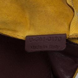 Pre Owned Celine Burgundy Leather Envelope Shoulder Bag