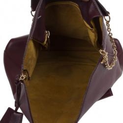 Pre Owned Celine Burgundy Leather Envelope Shoulder Bag