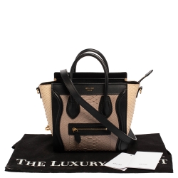مملوكة مسبقًا Celine Tri Color Python and Leather Nano Luggage Tote