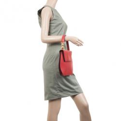 Pre Owned Celine Red Leather Top Handle