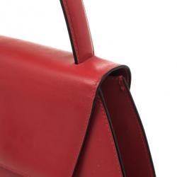 Pre Owned Celine Red Leather Top Handle