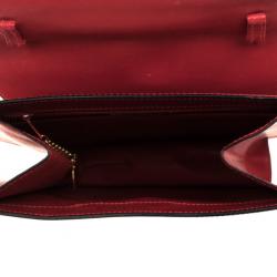 Pre Owned Celine Red Leather Top Handle