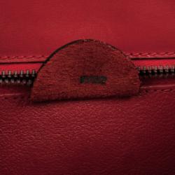 Pre Owned Celine Red Leather Top Handle