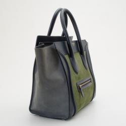 Celine Suede Tricolor Mini Luggage Bag 