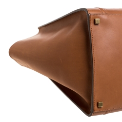 Pre Owned Celine Tan Leather Medium Phantom Luggage Tote