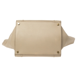 Pre Owned Celine Beige Leather Medium Phantom Luggage Tote