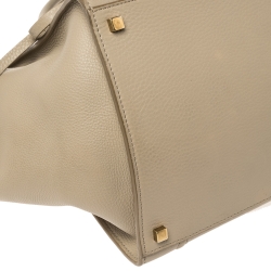 Pre Owned Celine Beige Leather Medium Phantom Luggage Tote