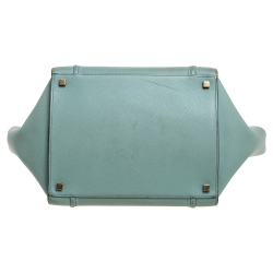 Pre Owned Celine Mint Green Leather Medium Phantom Luggage Tote