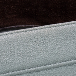 Pre Owned Celine Mint Green Leather Medium Phantom Luggage Tote