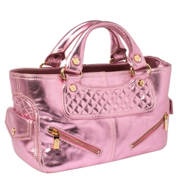 Pre Owned Celine Metallic Pink Leather Boogie Tote
