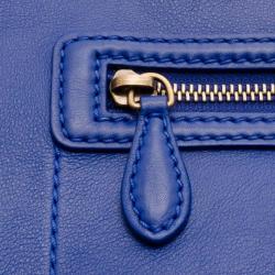 Pre Owned Celine Electric Blue Mini Luggage Tote