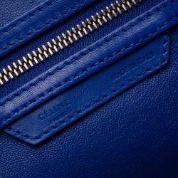 Pre Owned Celine Electric Blue Mini Luggage Tote