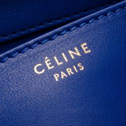 Pre Owned Celine Electric Blue Mini Luggage Tote