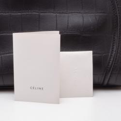 Pre Owned Celine Black Croc Embossed Phantom