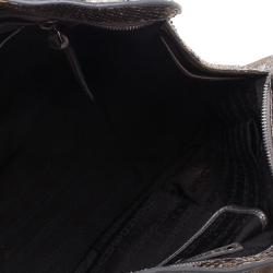 Pre Owned Celine Metallic Silver Leather Medium Bittersweet Hobo