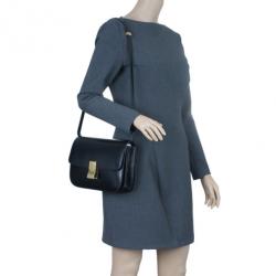 Pre Owned Celine Black Leather Classic Box Shoulder Bag