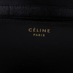 Pre Owned Celine Black Leather Classic Box Shoulder Bag