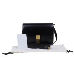 Pre Owned Celine Black Leather Classic Box Shoulder Bag