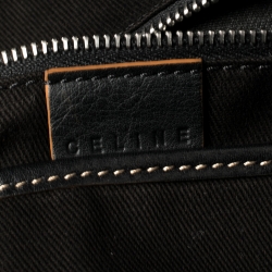 Celine Black Macadam Nylon and Leather Travel Bag