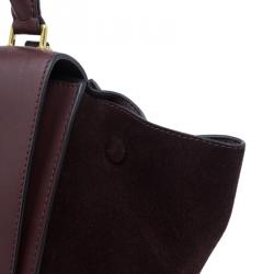 Pre Owned Celine Brown Leather Medium Trapeze Bag