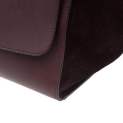 Pre Owned Celine Brown Leather Medium Trapeze Bag