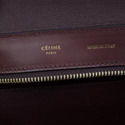 Pre Owned Celine Brown Leather Medium Trapeze Bag