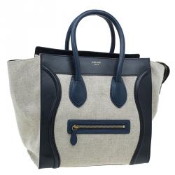 مملوكة مسبقًا Celine Tri Color Canvas/Leather Mini Luggage Tote Bag