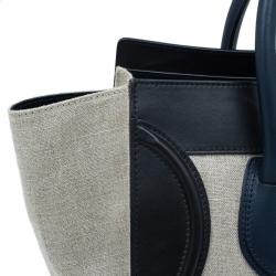 مملوكة مسبقًا Celine Tri Color Canvas/Leather Mini Luggage Tote Bag