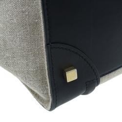 مملوكة مسبقًا Celine Tri Color Canvas/Leather Mini Luggage Tote Bag