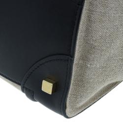 مملوكة مسبقًا Celine Tri Color Canvas/Leather Mini Luggage Tote Bag